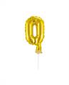 CAKE TOPPER MINI MYLAR NUMERO 0 ORO 13CM CON VALVOLA AUTOMATICA (989334-01)