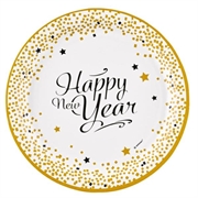 PIATTI CARTONCINO HAPPY NEW YEAR 23CM 8PZ (9902270-66)