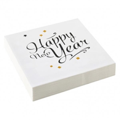 TOVAGLIOLI HAPPY NEW YEAR 33X33CM 20PZ (9902272)