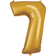 PALLONCINO IN MYLAR ORO NUMERO 7 86CM (9906272)