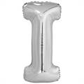 PALLONCINO IN MYLAR LETTERA I ARGENTO 86CM (9909558)