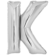 PALLONCINO IN MYLAR LETTERA K ARGENTO 86CM (9909560)