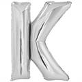 PALLONCINO IN MYLAR LETTERA K ARGENTO 86CM (9909560)
