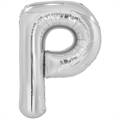PALLONCINO IN MYLAR LETTERA P ARGENTO 86CM (9909565)
