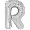 PALLONCINO IN MYLAR LETTERA R ARGENTO 86CM (9909567)