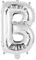 PALLONCINO IN MYLAR LETTERA B ARGENTO 34CM (9909609)