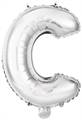 PALLONCINO IN MYLAR LETTERA C ARGENTO 34CM (9909610)