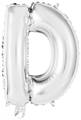 PALLONCINO IN MYLAR LETTERA D ARGENTO 34CM (9909611)