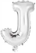 PALLONCINO IN MYLAR LETTERA J ARGENTO 34CM (9909617)