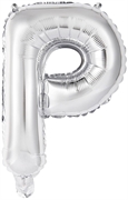 PALLONCINO IN MYLAR LETTERA P ARGENTO 34CM (9909623)