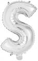 PALLONCINO IN MYLAR LETTERA S ARGENTO 34CM (9909626)