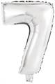 PALLONCINO IN MYLAR NUMERO 7 SETTE ARGENTO 35CM (9909675)
