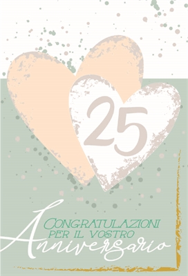 BIGLIETTO AUGURI ANNIVERSARIO 25ESIMO (AN.6084-1)
