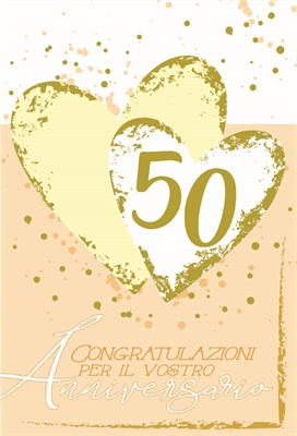 BIGLIETTO AUGURI ANNIVERSARIO 50ESIMO (AN.6085-1)