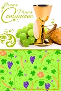 BIGLIETTO AUGURI COMUNIONE VERDE (CO.6766-2)