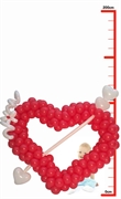 CUORE A PALLONCINI CON STRUTTURA E FRECCIA (COMP 189)