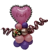 CENTRO TAVOLA CUORE MAMMA CON RICCIOLI (COMP 276)