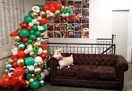 ALBERO DI NATALE CURVO CON PIANTANA (COMP 316)