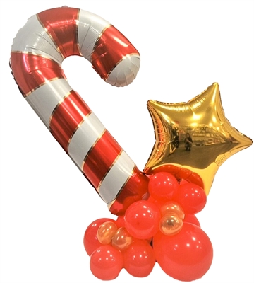 CENTRO TAVOLA NATALE CON BASTONCINO CANDY (COMP 319)