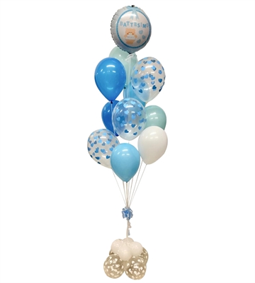 VOLO CON PALLONI AD ELIO E MYLAR BATTESIMO (COMP 36)