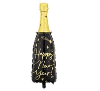 PALLONCINO IN MYLAR SAGOMATO BOTTIGLIA HAPPY NEW YEAR 98CM (FB164-KARTON)