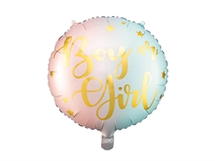 PALLONCINO IN MYLAR BOY OR GIRL 45CM (FB83-KARTON)