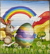BANNER GENERICO UOVO E CONIGLI 220X200CM (GRA001)