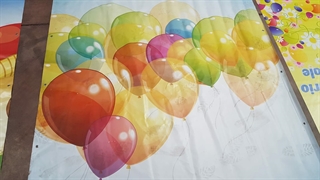 BANNER GENERICO PALLONCINI 210X210CM (GRA060)