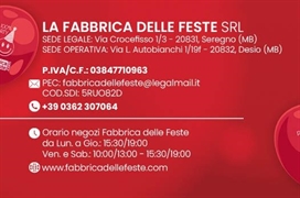 Biglietti da visita FABBRICA DELLE FESTE GENERICO 8,5x5,5cm (GRA186)