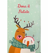 GRAFICA DONA IL NATALE PINGUINO E RENNA (GRA433)