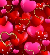 FONDALE ROSSO CON CUORI SAN VALENTINO (GRA439)