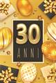 BIGLIETTO AUGURI 30 ANNI ORO E NERO (NU.6042)
