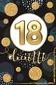 BIGLIETTO AUGURI 18 ANNI LUI ORO BLU E NERO (NU.6448-2)