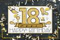 BIGLIETTO AUGURI 18 PORTASOLDI NERO E ORO (NU.6762-1)