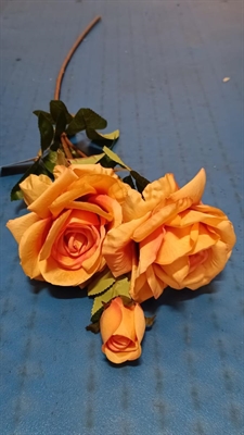 FIORI FINTI DECORATIVI ROSA AUTUNNALE GIALLA (RO1235A)