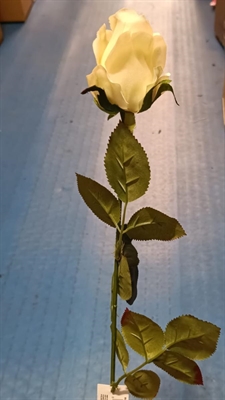 FIORI FINTI DECORATIVI BOCCIOLO DI ROSA BIANCO (RO1254 W)