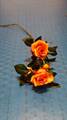 FIORI FINTI DECORATIVI RAMO ROSELLINA ARANCIO (RO7210AR)