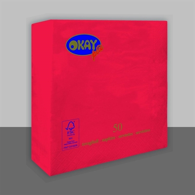 TOVAGLIOLI 2 VELI ROSSO 33X33CM 50PZ (V334C270050A31)