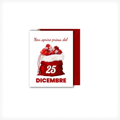 BIGLIETTO AUGURI NATALIZIO 25 DICEMBRE (XMCRD00003)