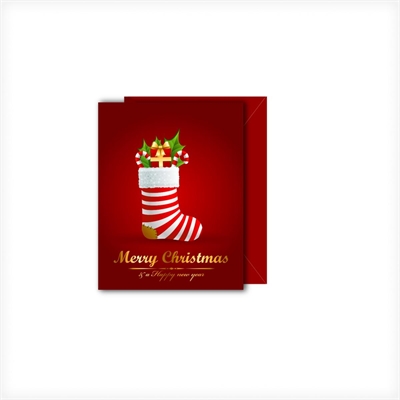 BIGLIETTO AUGURI NATALIZIO MERRY CHRISTMAS (XMCRD00008)