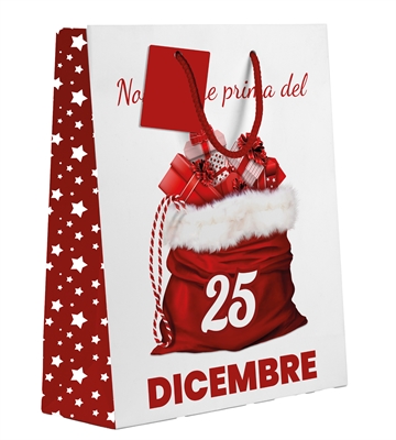 SHOPPER NATALIZIO 25 DICEMBRE L 33x16x45 cm (XMPKG00029)