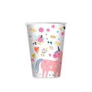 BICCHIERI IN CARTONCINO UNICORNO 200ML 8PZ (74277)