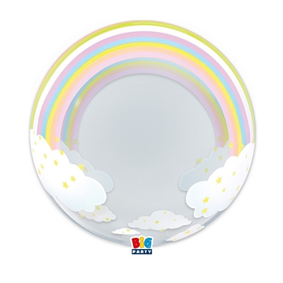 PALLONCINO BUBBLE DECO RAINBOW 51CM (74866)