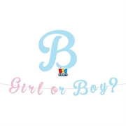 FESTONE SCRITTA GIRL OR BOY? 300X15CM (75301)