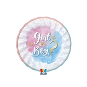 PIATTI IN CARTONCINO GENDER REVEAL 20CM 6PZ (75672)