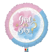 PALLONCINO IN MYLAR TONDO GENDER REVEAL  45CM (75727)