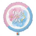 PALLONCINO IN MYLAR TONDO GENDER REVEAL  45CM (75727)