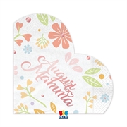 TOVAGLIOLI A CUORE AUGURI MAMMA 33X33CM 16PZ (76096)