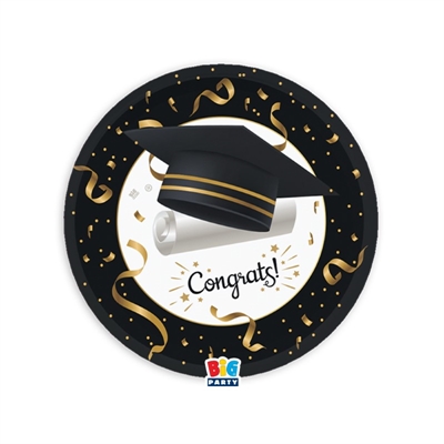 PIATTI IN CARTONCINO GRADUATION 18CM 6PZ (76166)