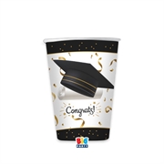 BICCHIERI IN CARTONCINO GRADUATION  250ML 6PZ (76167)